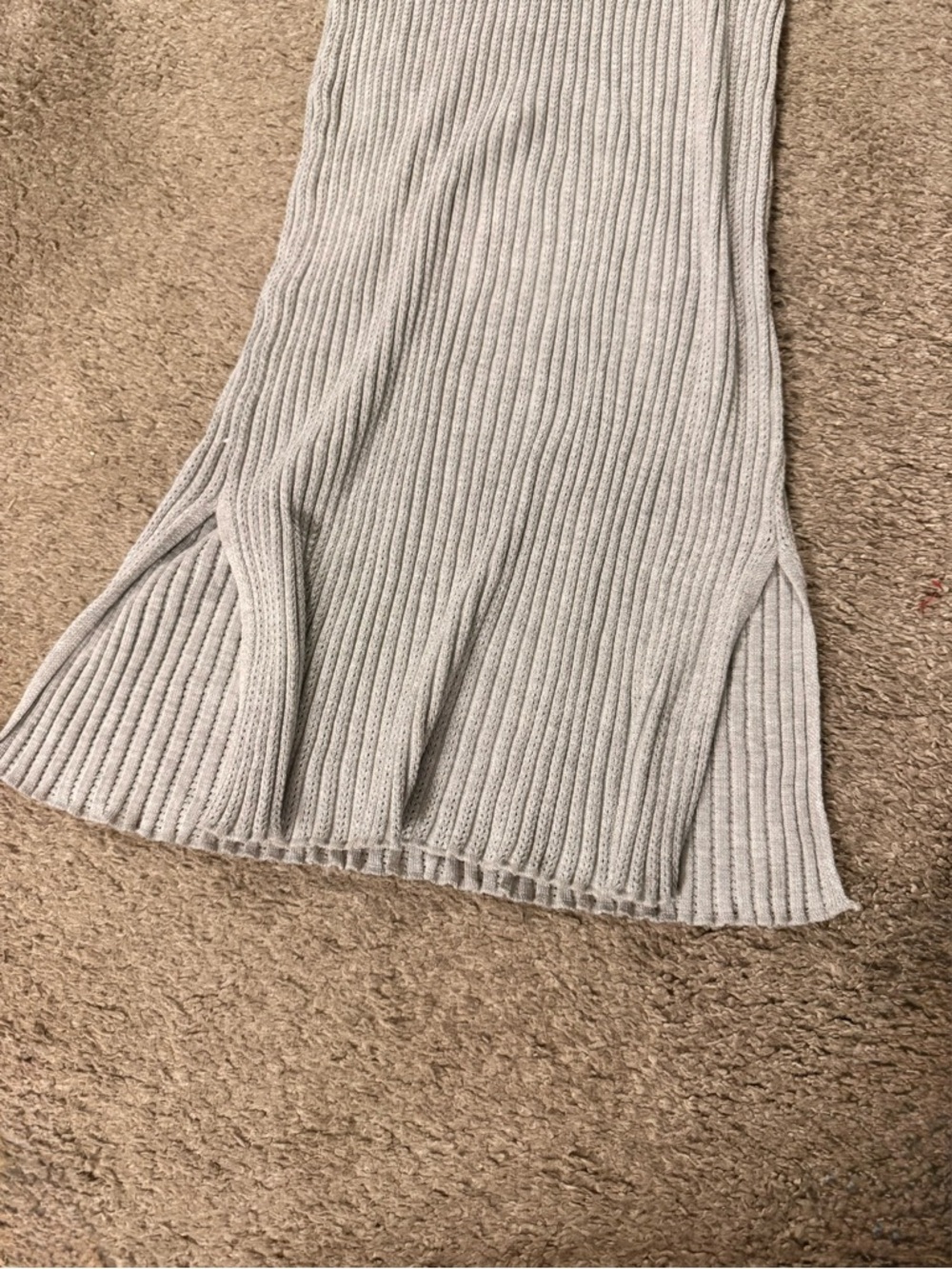 Olive & Oak Light Gray Ribbed Knit Maxi Two-Piece Set - Picture 8 of 11